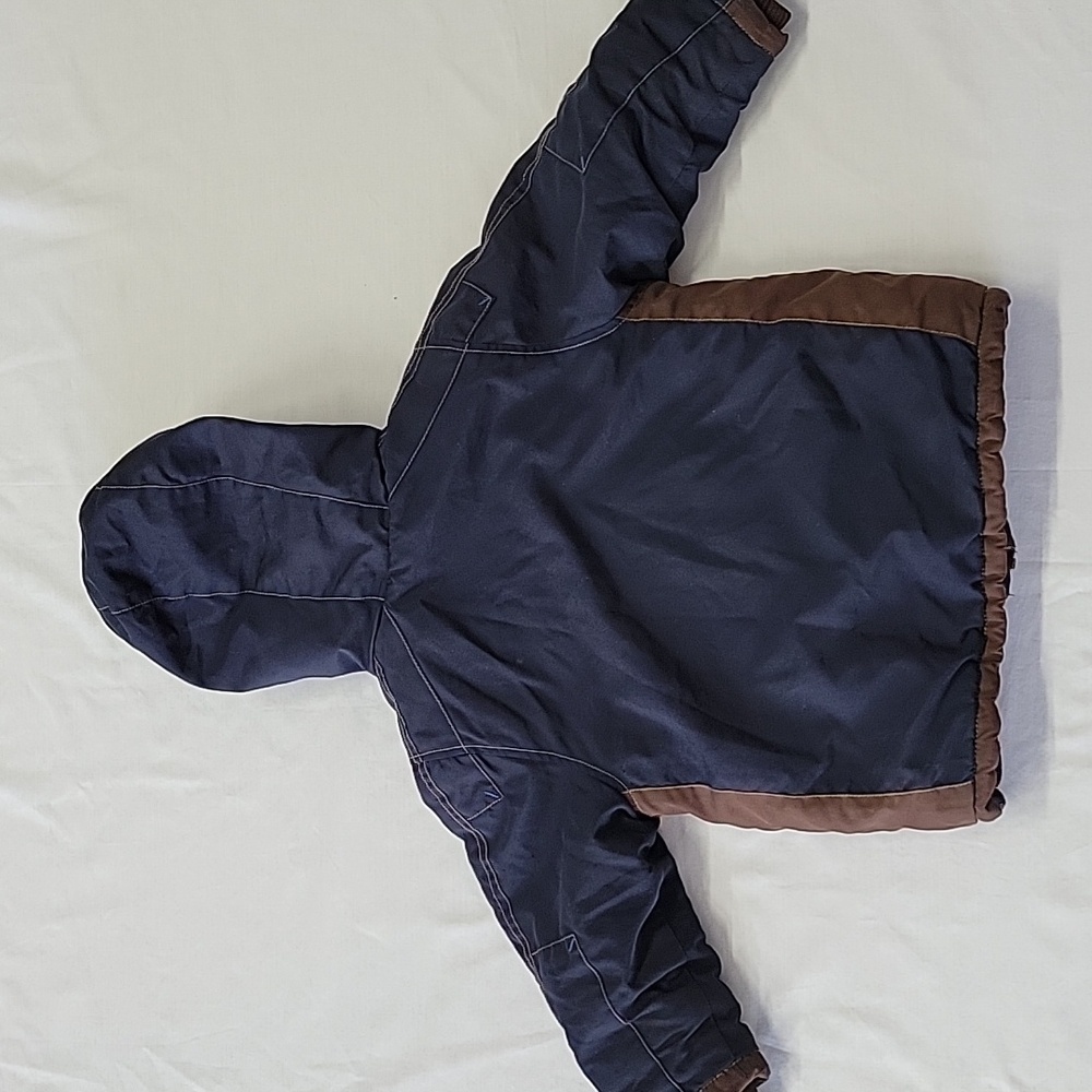 Oshkosh B’gosh Navy Blue Hooded Jacket Winter Coat Full Zip Kids Boys 3T - Picture 5 of 10